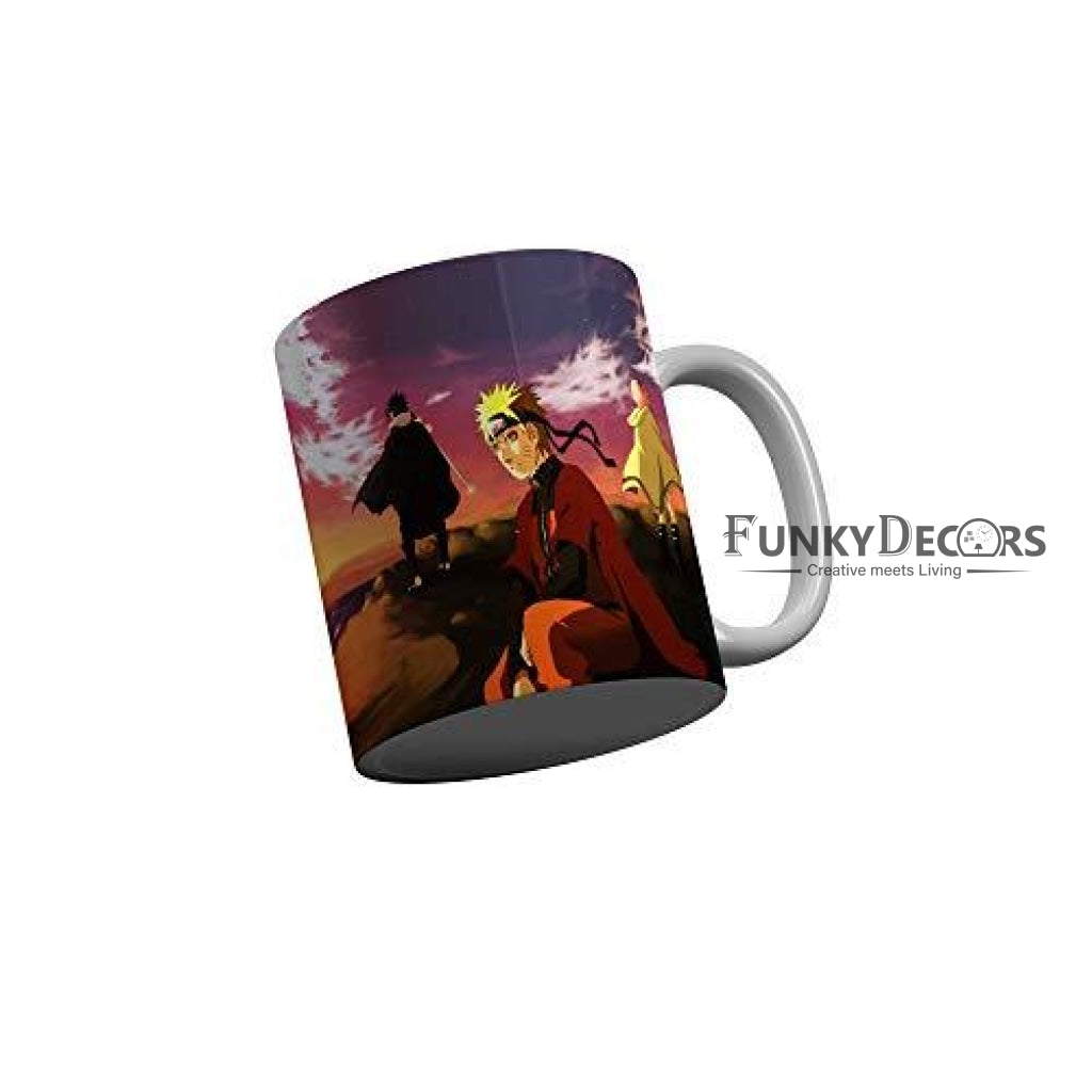 Funkydecors Anime Girl Gothic Cat Ceramic Mug 350 Ml Multicolor Mugs