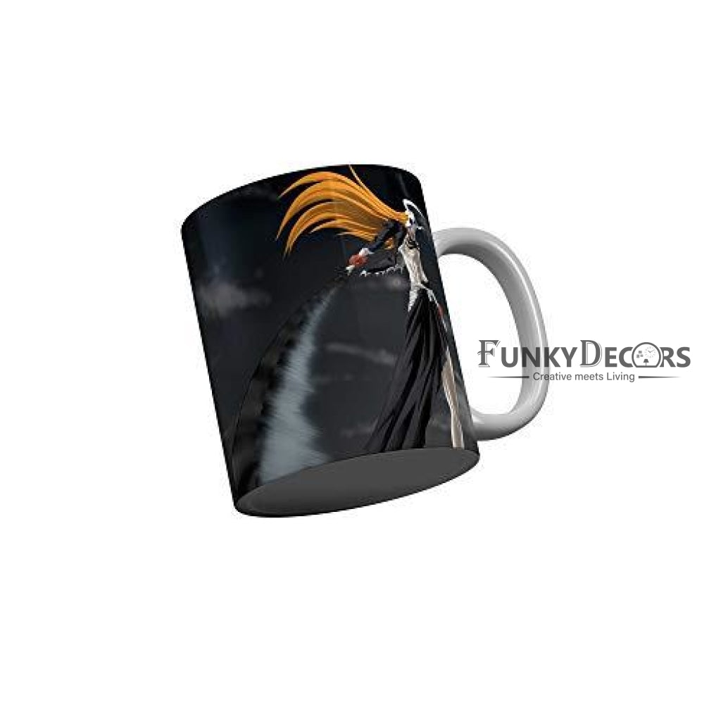 Funkydecors Anime Girl Gothic Cat Ceramic Mug 350 Ml Multicolor Mugs