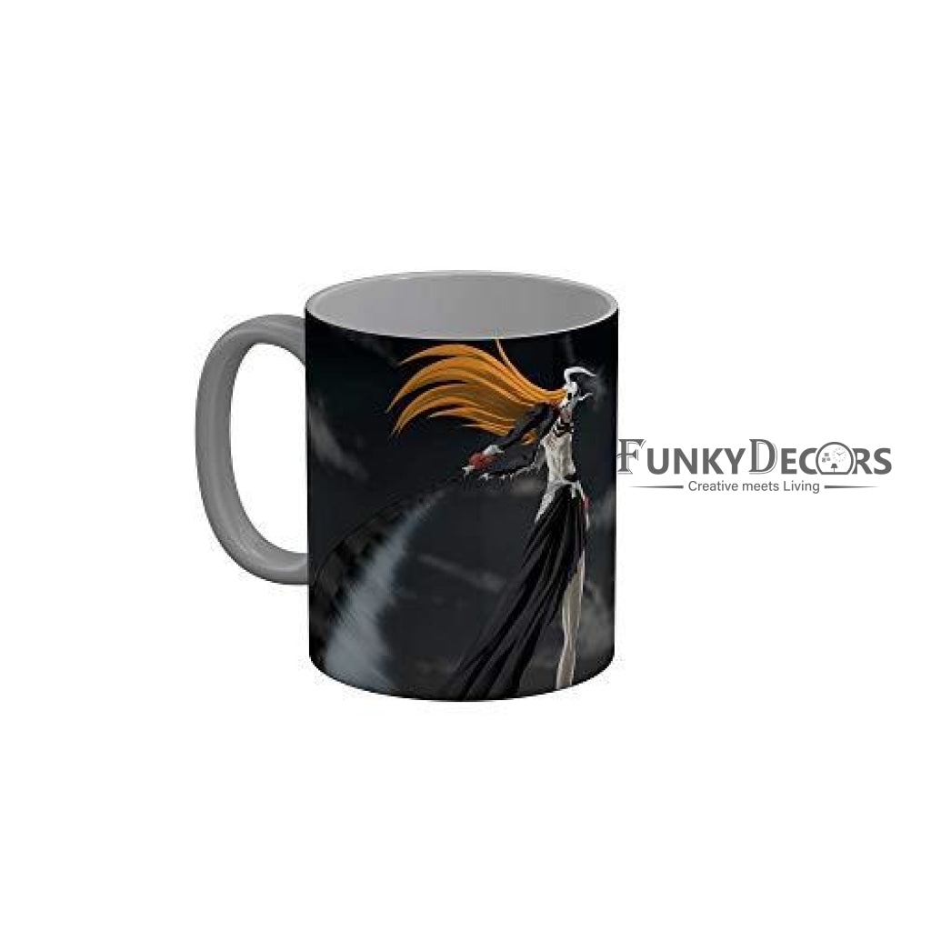 Funkydecors Anime Girl Gothic Cat Ceramic Mug 350 Ml Multicolor Mugs