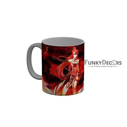 Funkydecors Anime Girl Gothic Cat Ceramic Mug 350 Ml Multicolor Mugs
