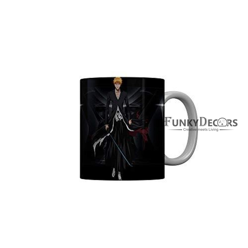 Funkydecors Anime Girl Gothic Cat Ceramic Mug 350 Ml Multicolor Mugs