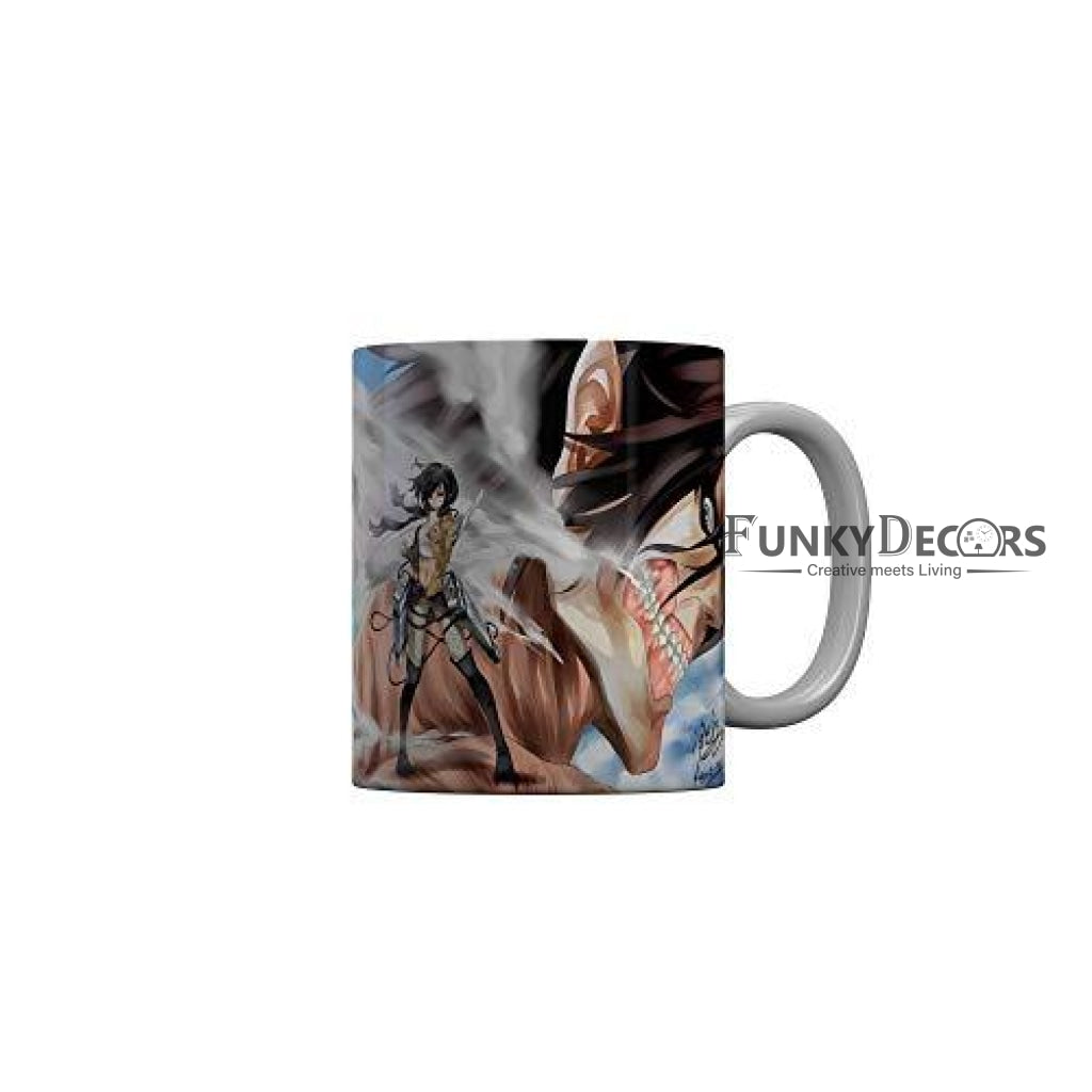 Funkydecors Anime Girl Gothic Cat Ceramic Mug 350 Ml Multicolor Mugs