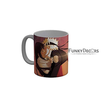 Funkydecors Anime Girl Gothic Cat Ceramic Mug 350 Ml Multicolor Mugs