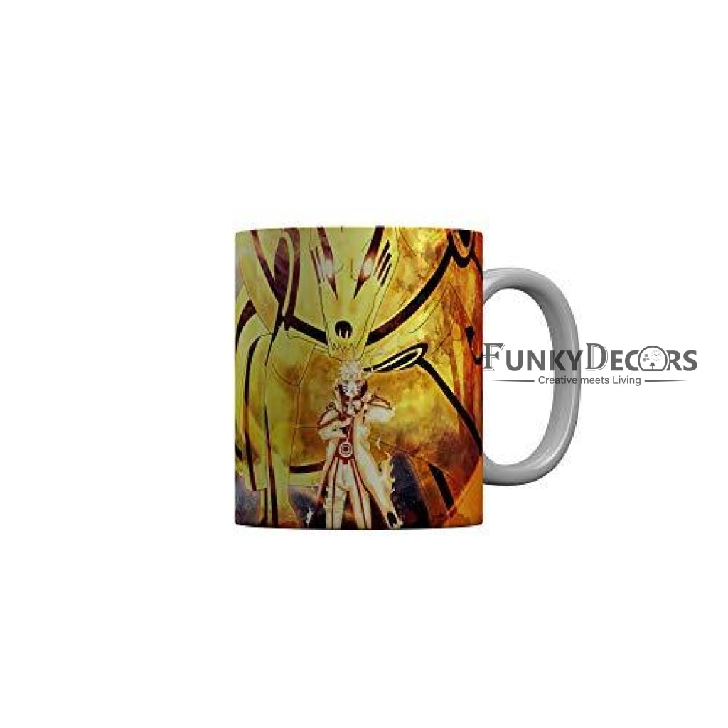 Funkydecors Anime Girl Gothic Cat Ceramic Mug 350 Ml Multicolor Mugs