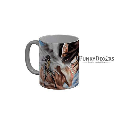 Funkydecors Anime Girl Gothic Cat Ceramic Mug 350 Ml Multicolor Mugs