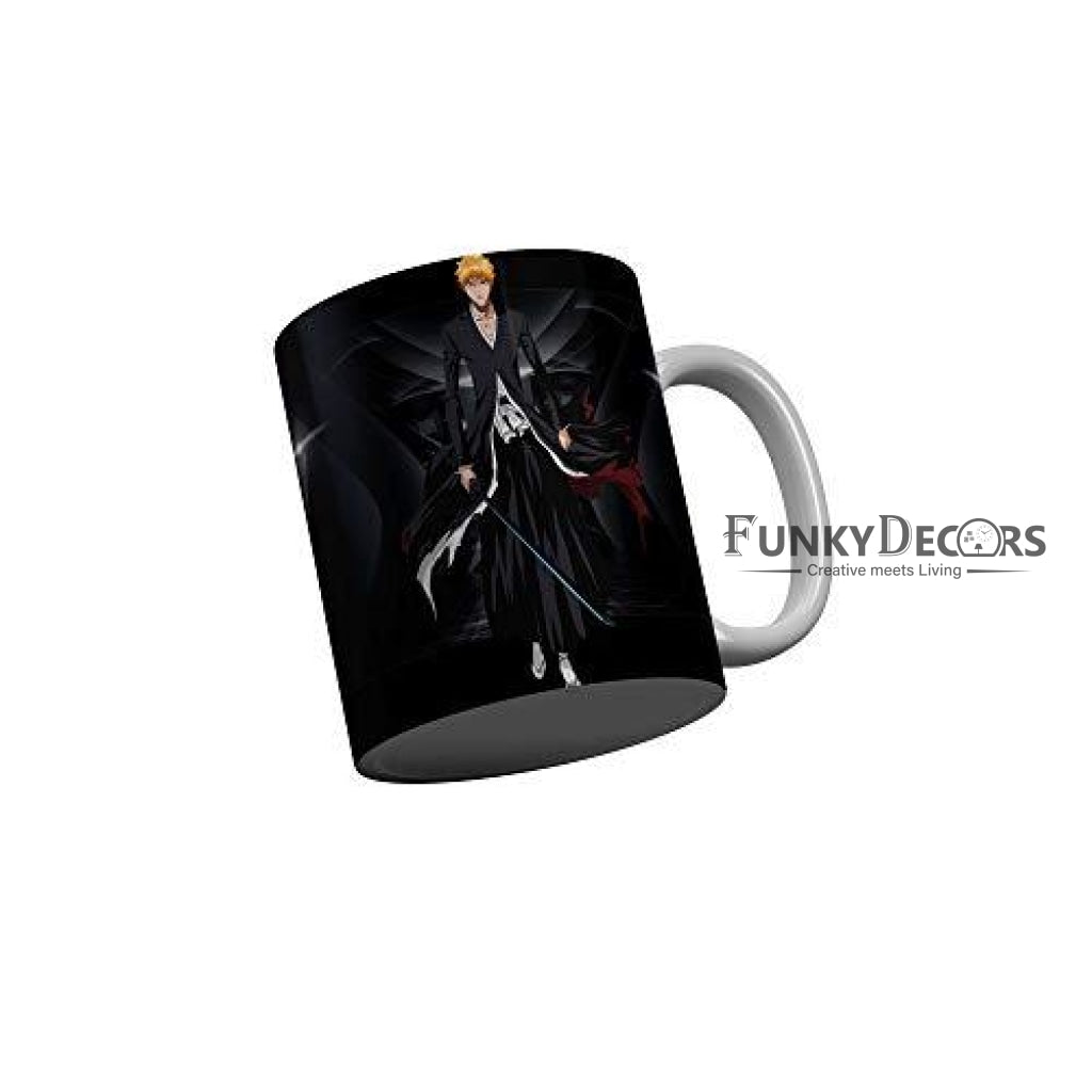 Funkydecors Anime Girl Gothic Cat Ceramic Mug 350 Ml Multicolor Mugs