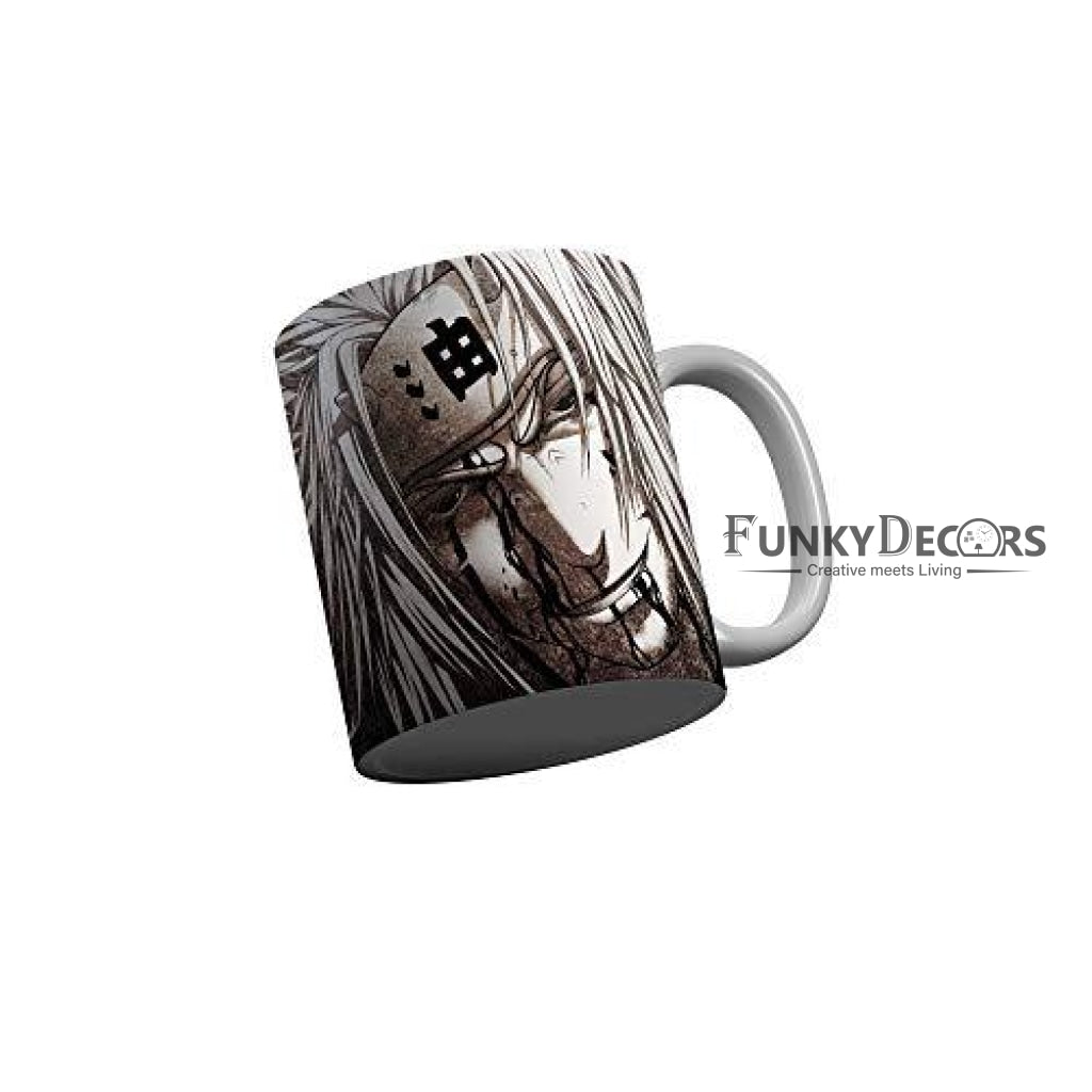 Funkydecors Anime Girl Gothic Cat Ceramic Mug 350 Ml Multicolor Mugs