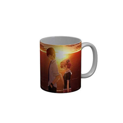 Funkydecors Anime Girl Gothic Cat Ceramic Mug 350 Ml Multicolor Mugs