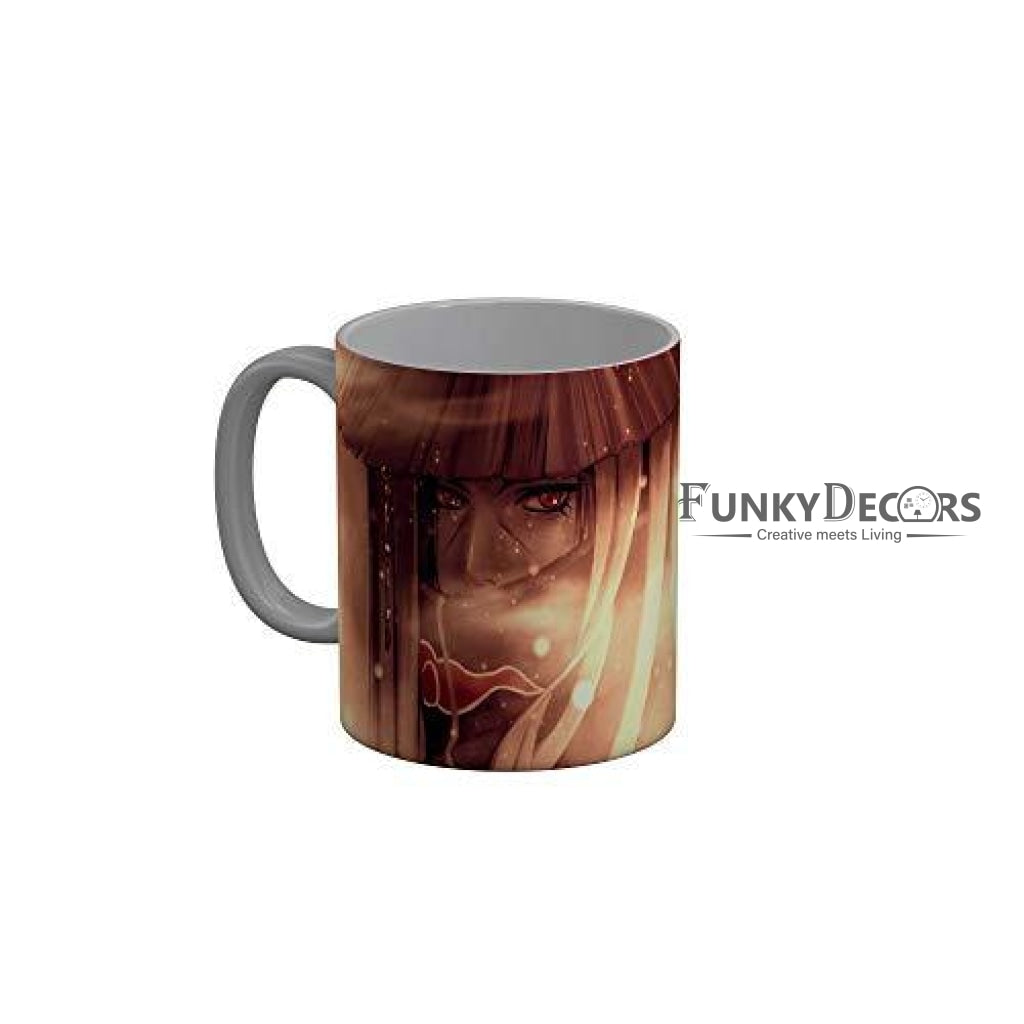 Funkydecors Anime Girl Gothic Cat Ceramic Mug 350 Ml Multicolor Mugs