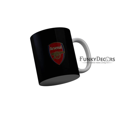 FunkyDecors Arsenal Black Ceramic Coffee Mug Football Logo Mug FunkyDecors