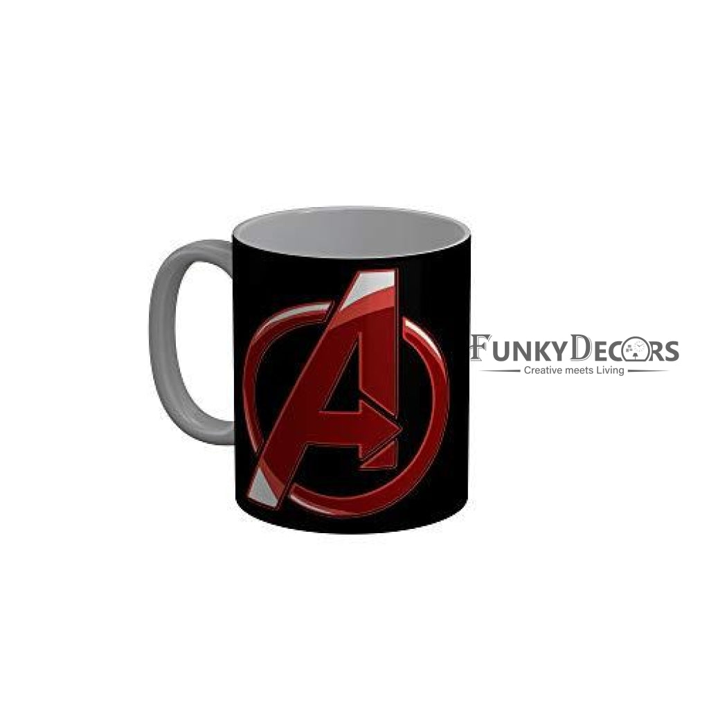 Funkydecors Avengers Black Ceramic Coffee Mug 350 Ml Mugs