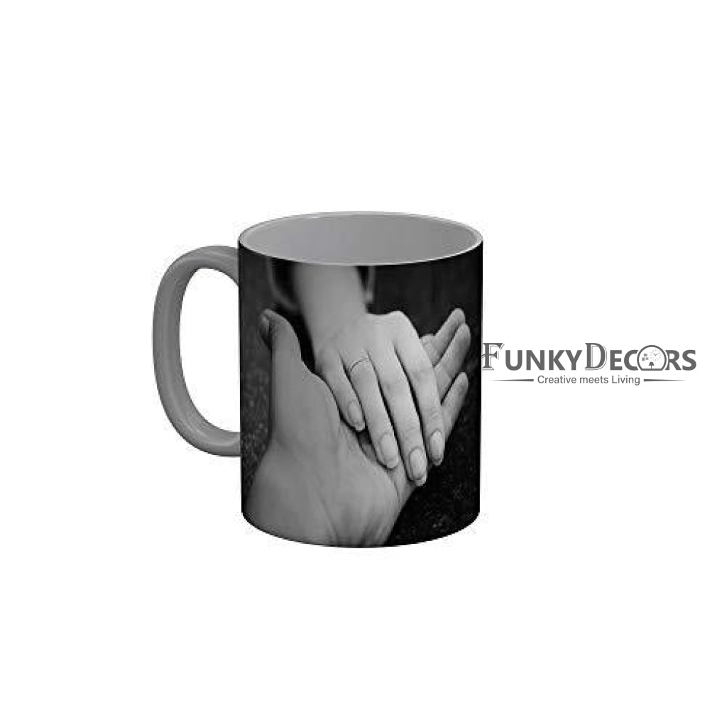 Funkydecors Avery Happy Wedding Anniversary To A Wonderful Couple Ceramic Mug 350 Ml Multicolor Mugs