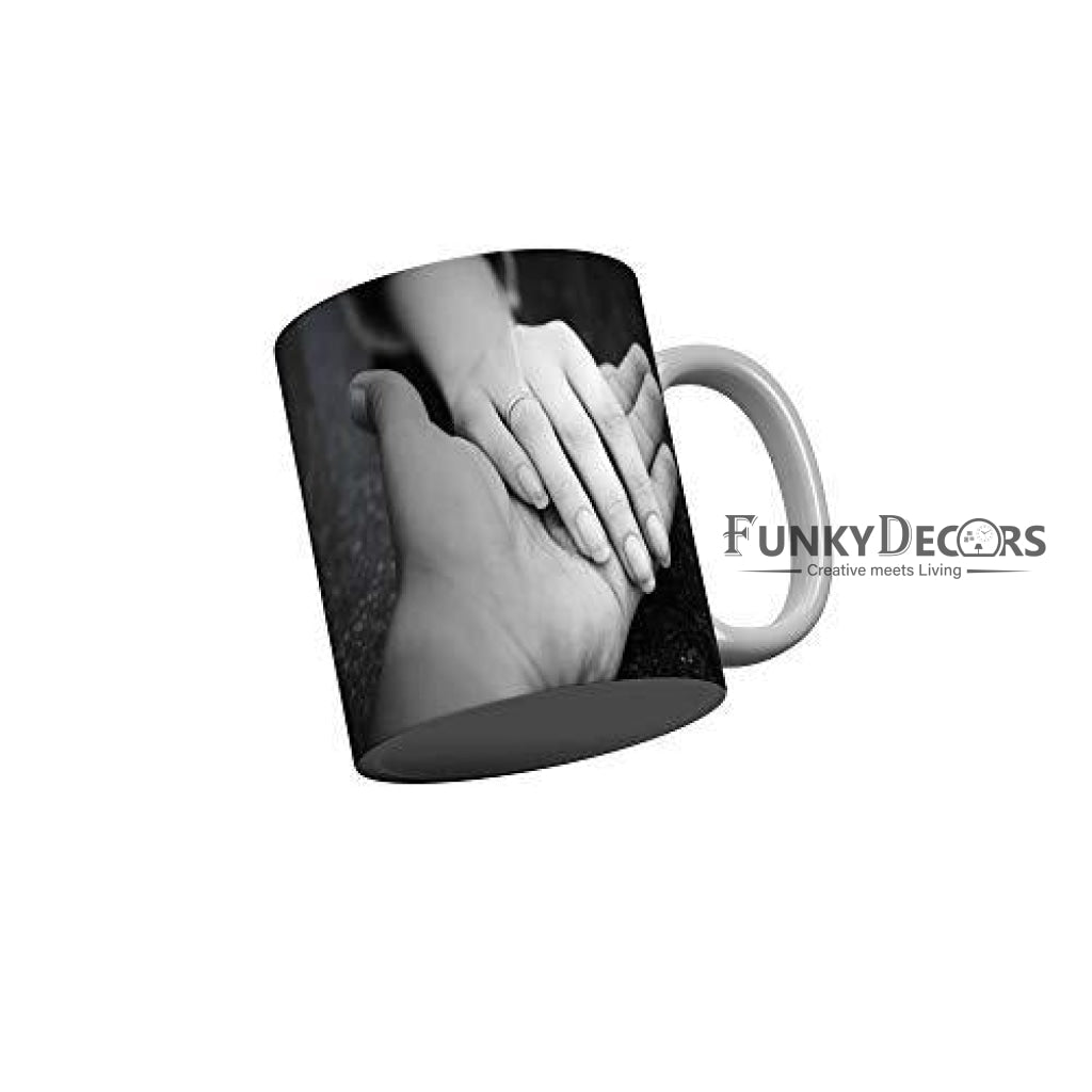 Funkydecors Avery Happy Wedding Anniversary To A Wonderful Couple Ceramic Mug 350 Ml Multicolor Mugs