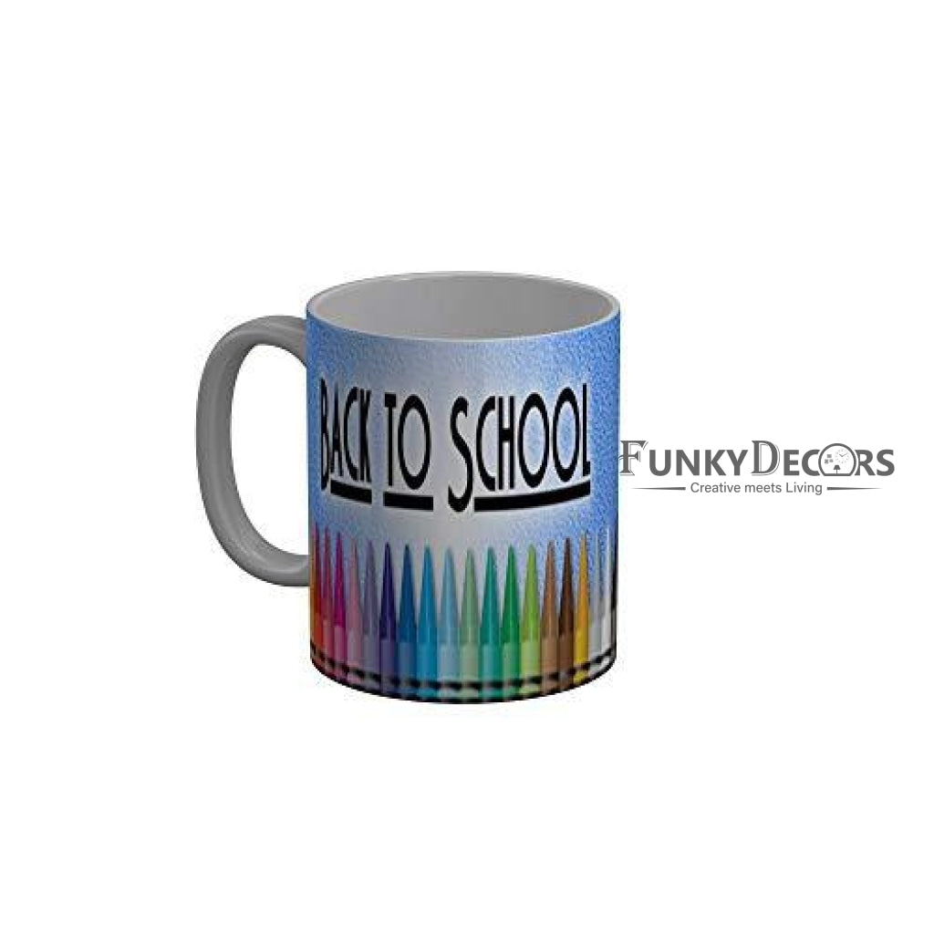 Funkydecors Back To School Childhood Memories Ceramic Mug 350 Ml Multicolor Mugs