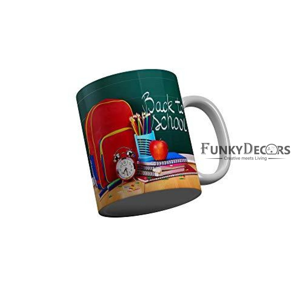 Funkydecors Back To School Childhood Memories Ceramic Mug 350 Ml Multicolor Mugs