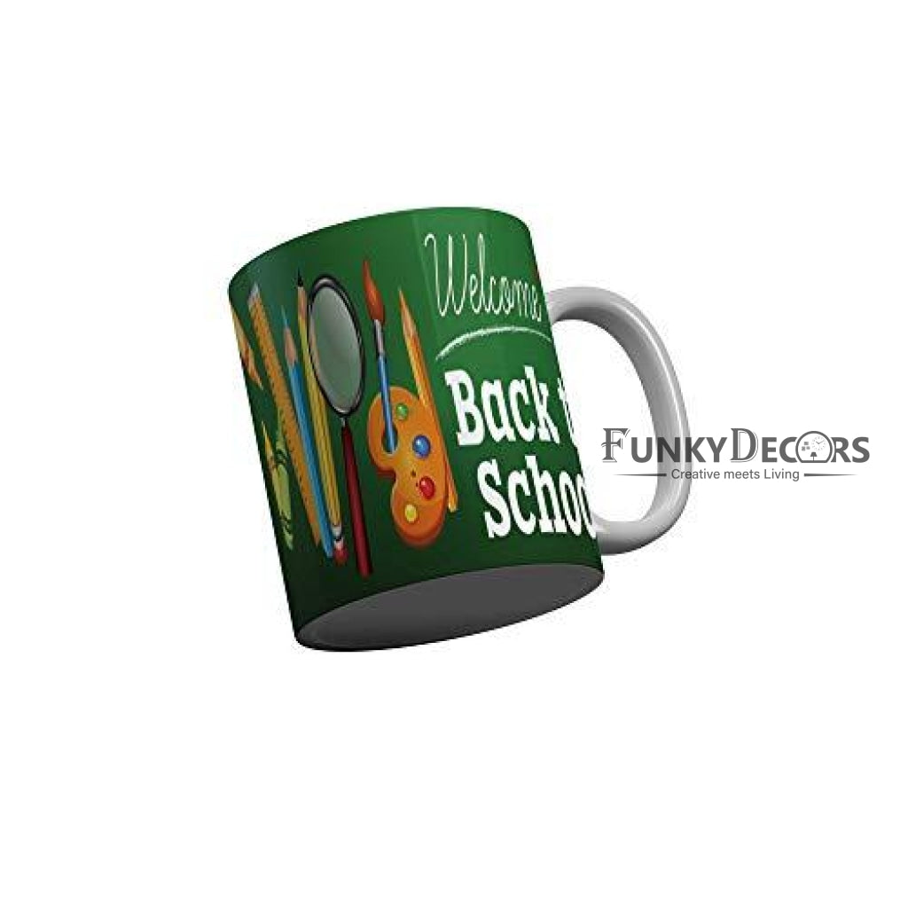 Funkydecors Back To School Childhood Memories Ceramic Mug 350 Ml Multicolor Mugs