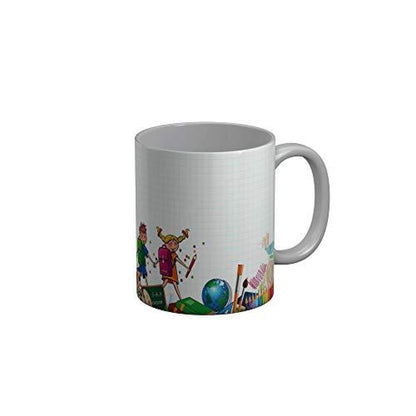 Funkydecors Back To School Childhood Memories Ceramic Mug 350 Ml Multicolor Mugs