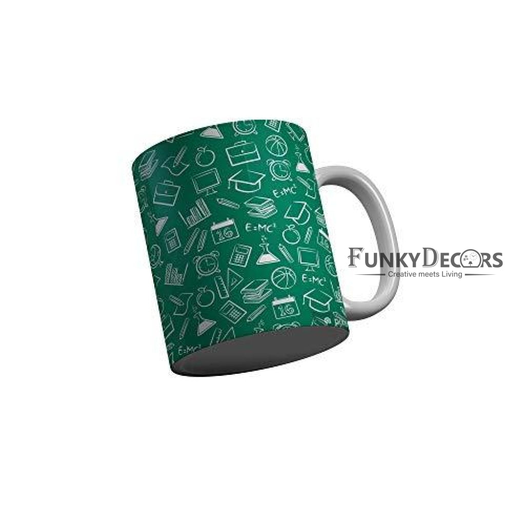 Funkydecors Back To School Childhood Memories Ceramic Mug 350 Ml Multicolor Mugs