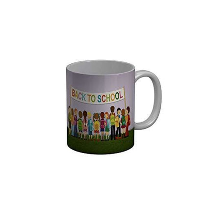 Funkydecors Back To School Childhood Memories Ceramic Mug 350 Ml Multicolor Mugs