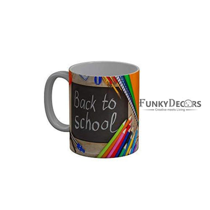 Funkydecors Back To School Childhood Memories Ceramic Mug 350 Ml Multicolor Mugs