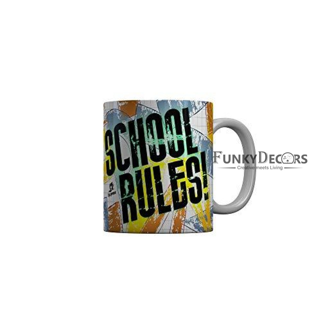 Funkydecors Back To School Childhood Memories Ceramic Mug 350 Ml Multicolor Mugs