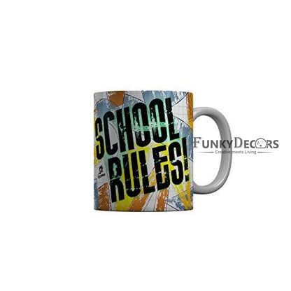 Funkydecors Back To School Childhood Memories Ceramic Mug 350 Ml Multicolor Mugs