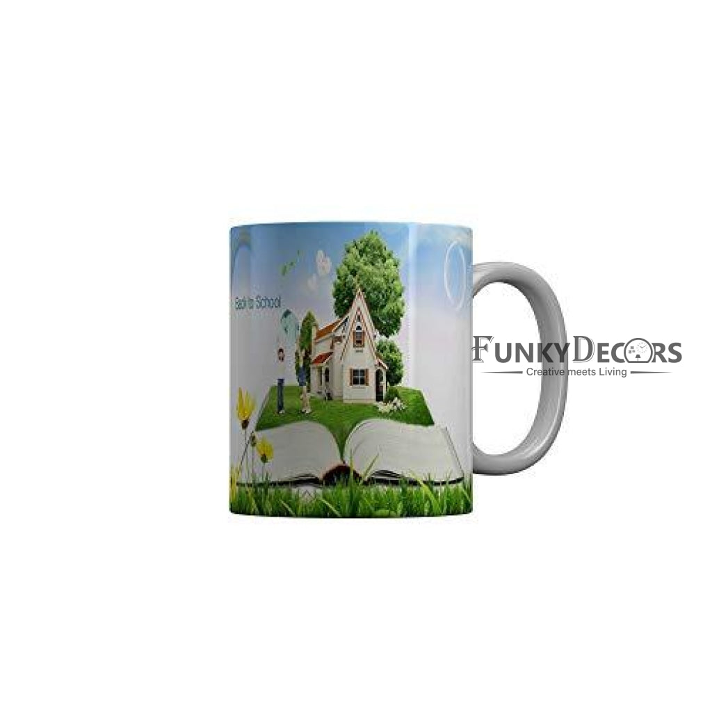 Funkydecors Back To School Childhood Memories Ceramic Mug 350 Ml Multicolor Mugs