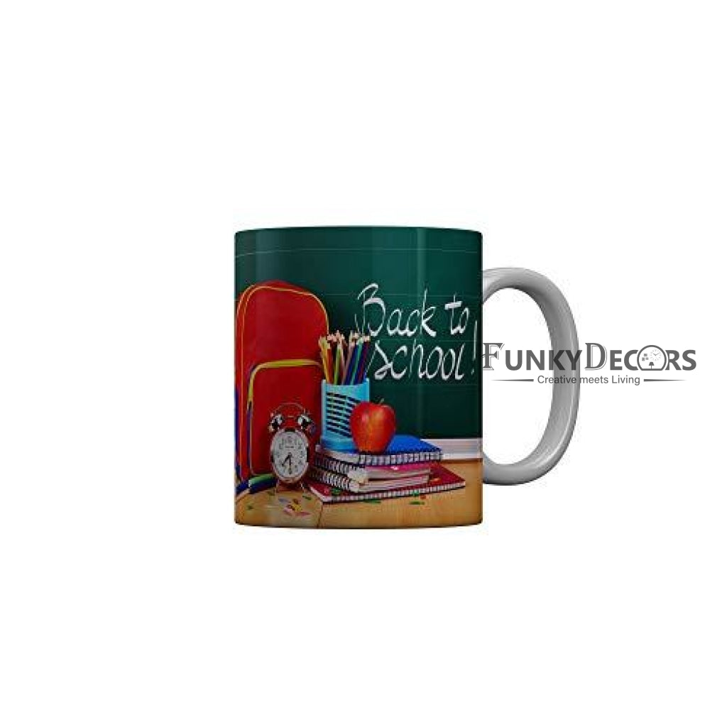 Funkydecors Back To School Childhood Memories Ceramic Mug 350 Ml Multicolor Mugs