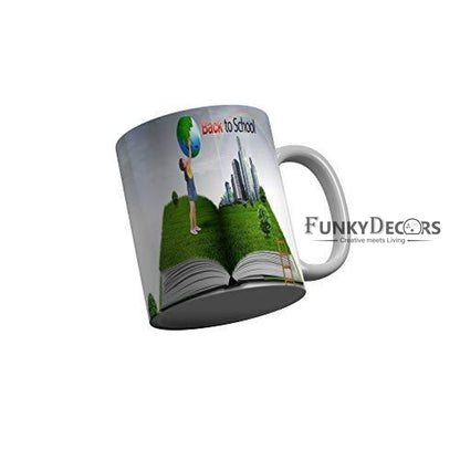 Funkydecors Back To School Childhood Memories Ceramic Mug 350 Ml Multicolor Mugs