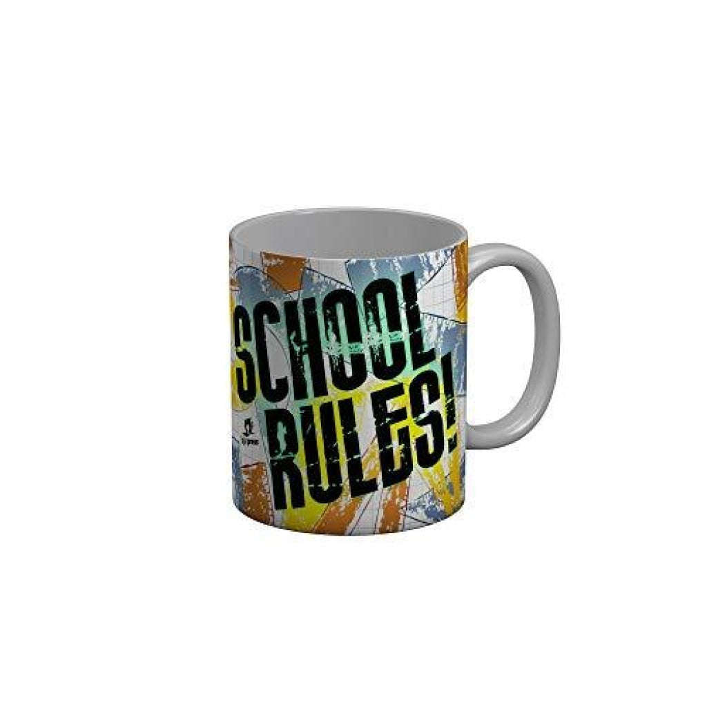 Funkydecors Back To School Childhood Memories Ceramic Mug 350 Ml Multicolor Mugs