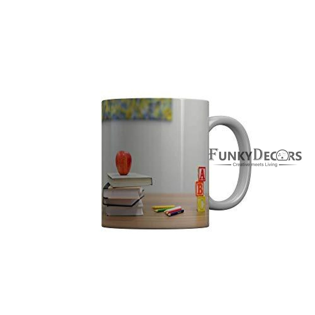 Funkydecors Back To School Childhood Memories Ceramic Mug 350 Ml Multicolor Mugs
