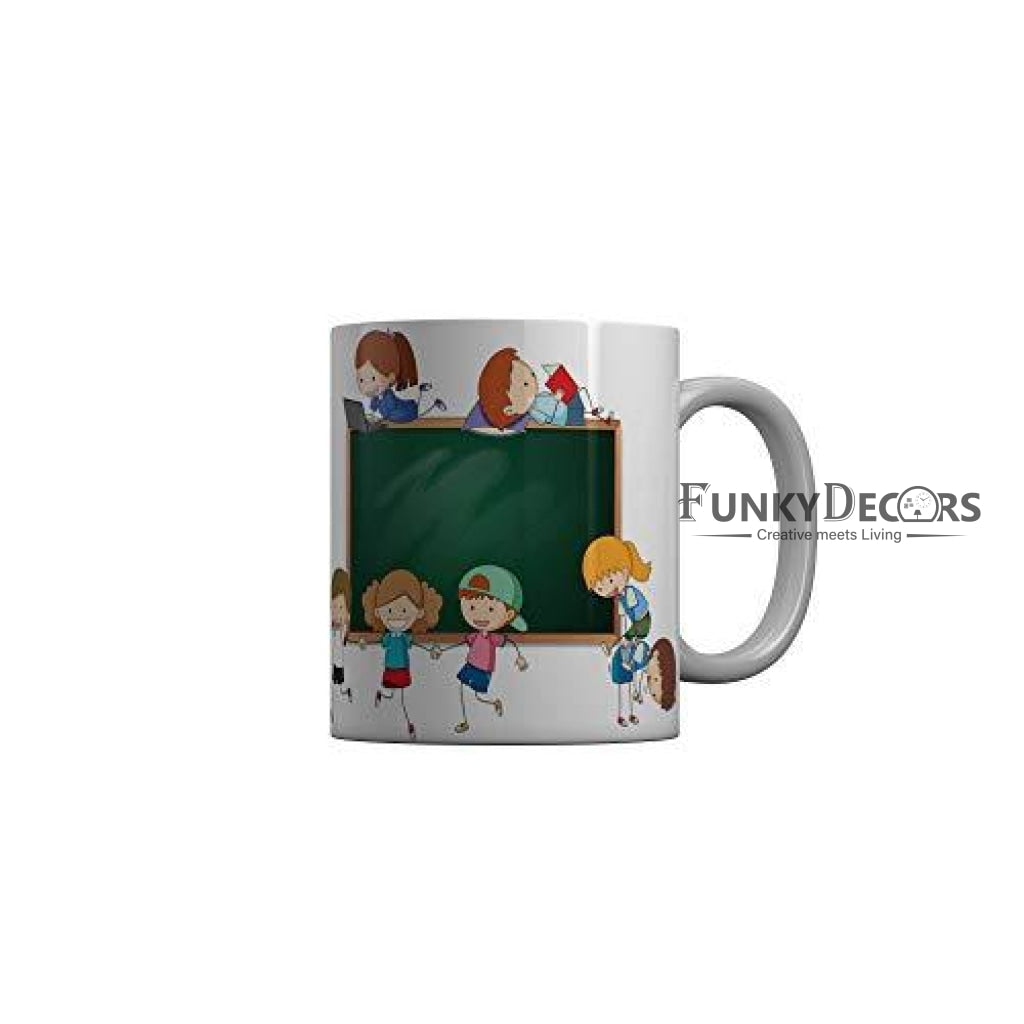 Funkydecors Back To School Childhood Memories Ceramic Mug 350 Ml Multicolor Mugs