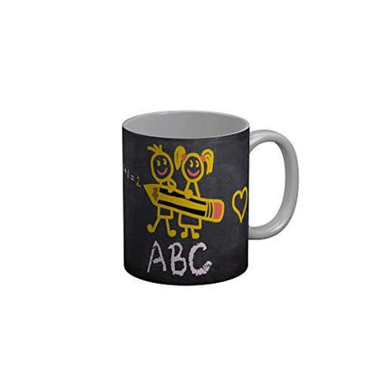 Funkydecors Back To School Childhood Memories Ceramic Mug 350 Ml Multicolor Mugs