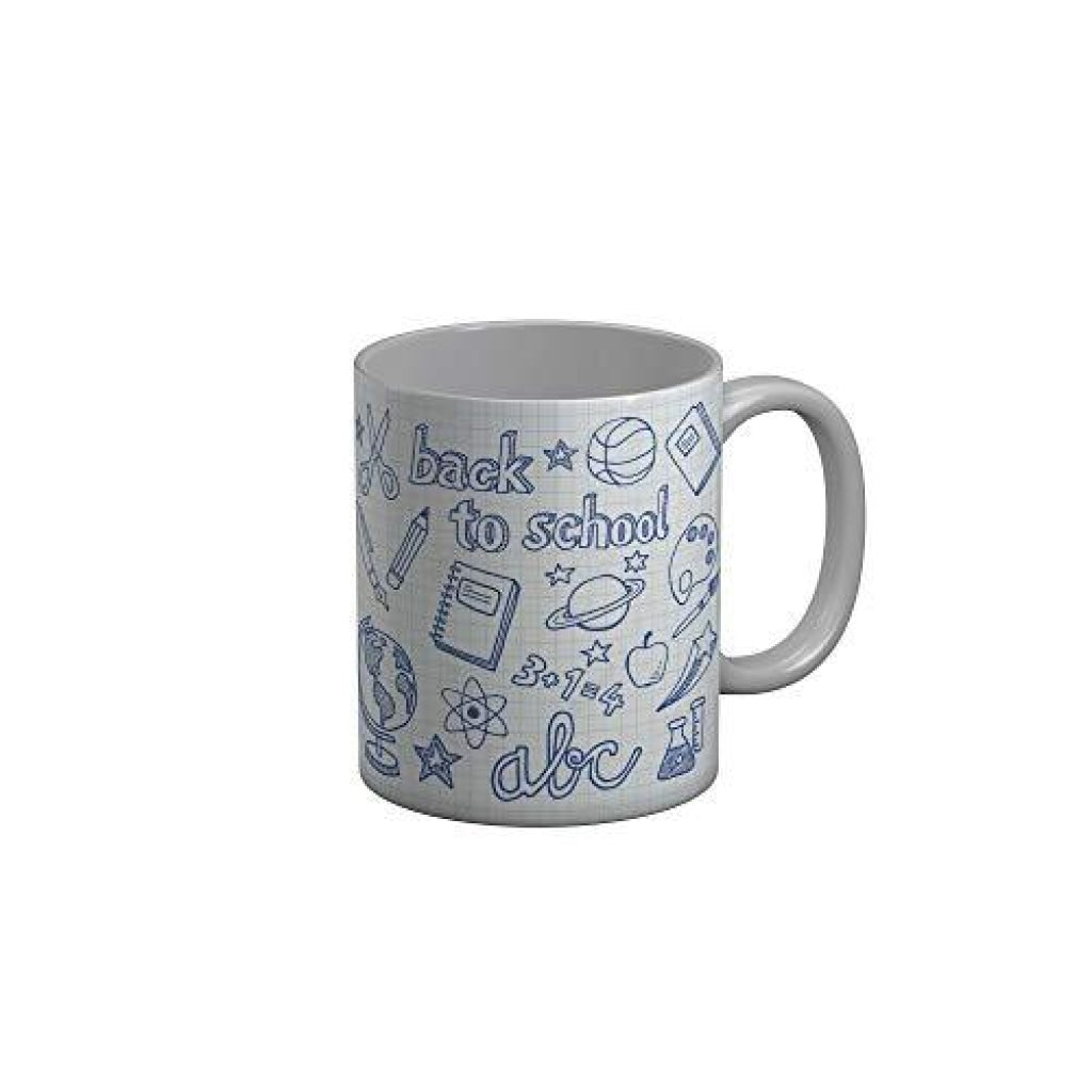 Funkydecors Back To School Childhood Memories Ceramic Mug 350 Ml Multicolor Mugs