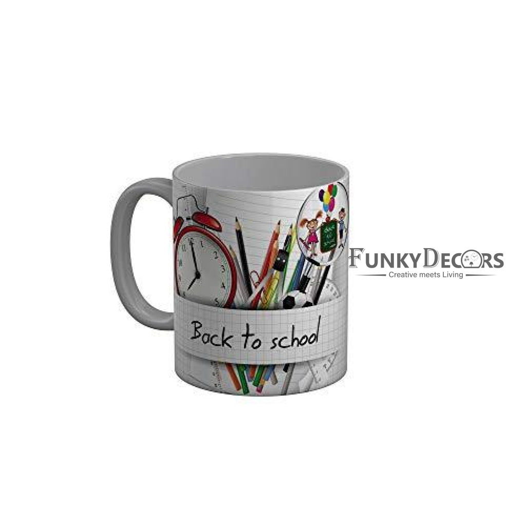 Funkydecors Back To School Childhood Memories Ceramic Mug 350 Ml Multicolor Mugs