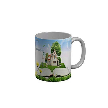 Funkydecors Back To School Childhood Memories Ceramic Mug 350 Ml Multicolor Mugs