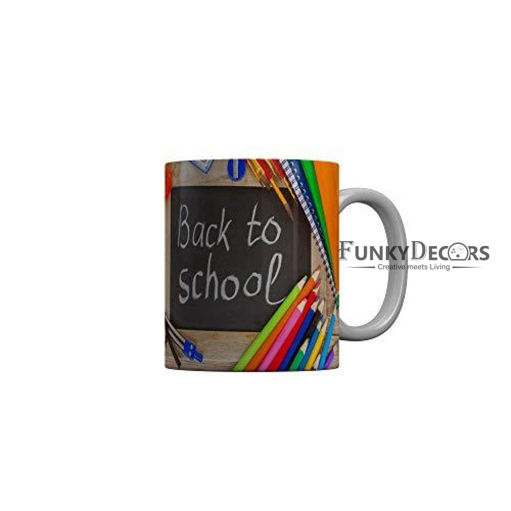 Funkydecors Back To School Childhood Memories Ceramic Mug 350 Ml Multicolor Mugs