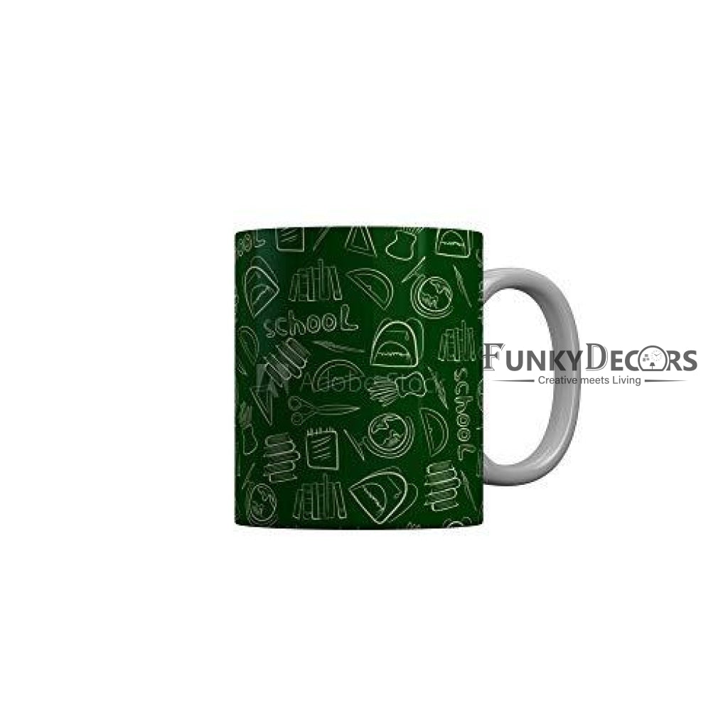 Funkydecors Back To School Childhood Memories Ceramic Mug 350 Ml Multicolor Mugs