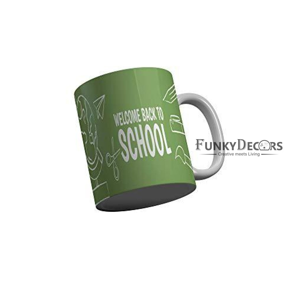 Funkydecors Back To School Childhood Memories Ceramic Mug 350 Ml Multicolor Mugs