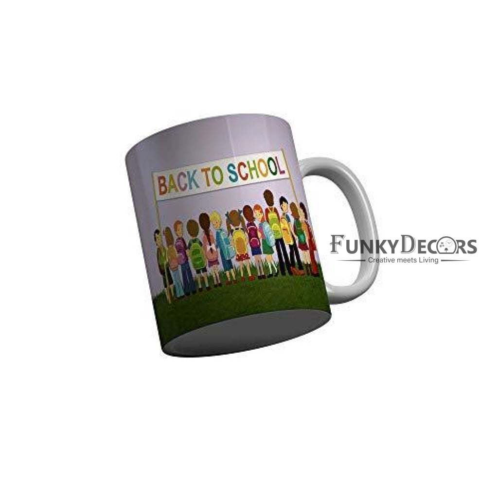 Funkydecors Back To School Childhood Memories Ceramic Mug 350 Ml Multicolor Mugs