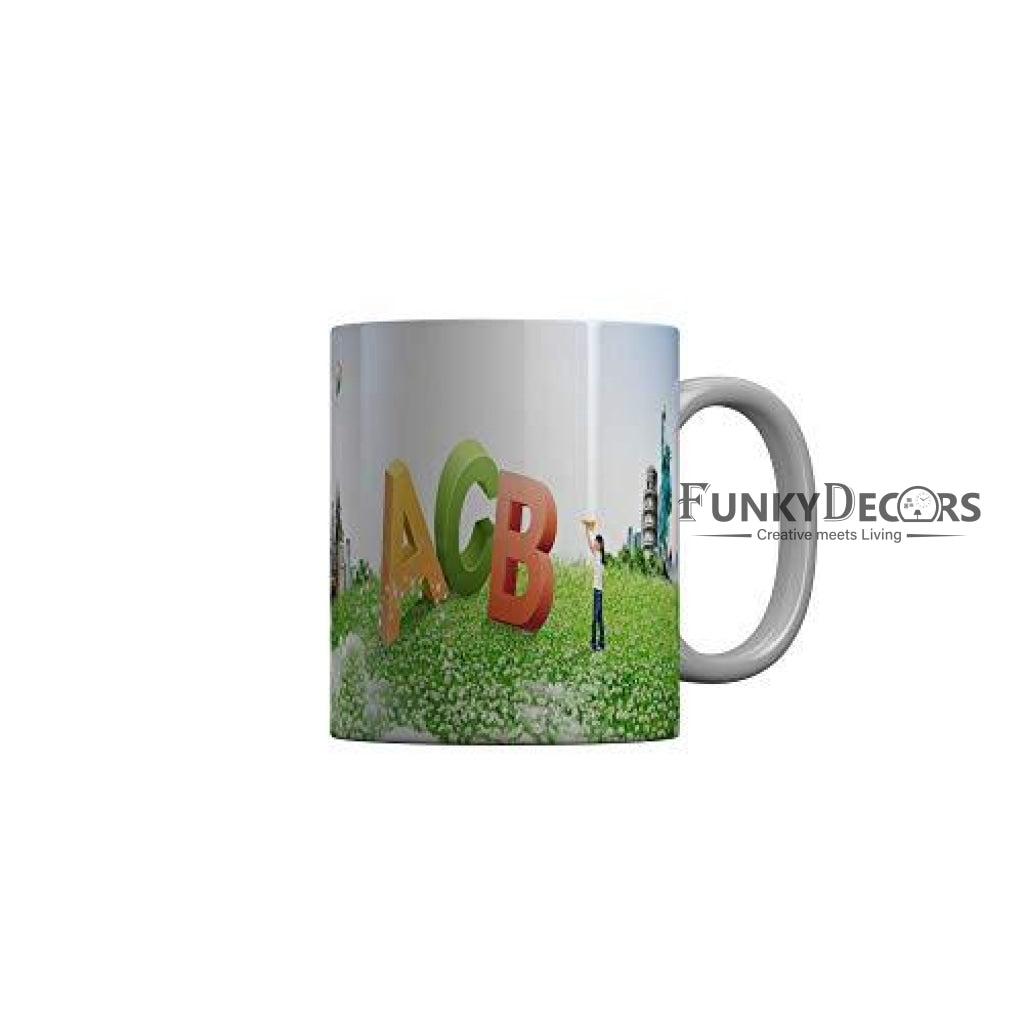 Funkydecors Back To School Childhood Memories Ceramic Mug 350 Ml Multicolor Mugs