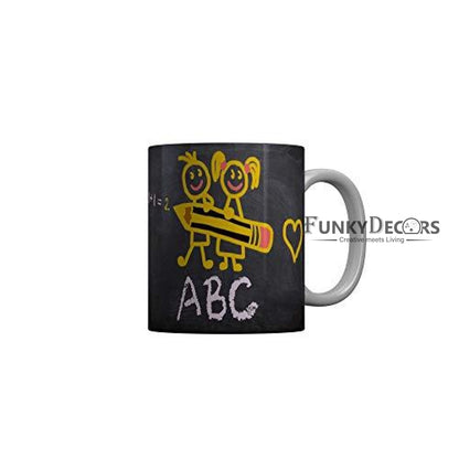 Funkydecors Back To School Childhood Memories Ceramic Mug 350 Ml Multicolor Mugs