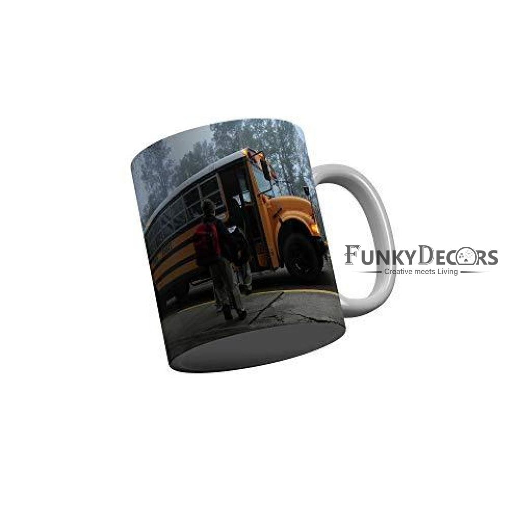 Funkydecors Back To School Childhood Memories Ceramic Mug 350 Ml Multicolor Mugs
