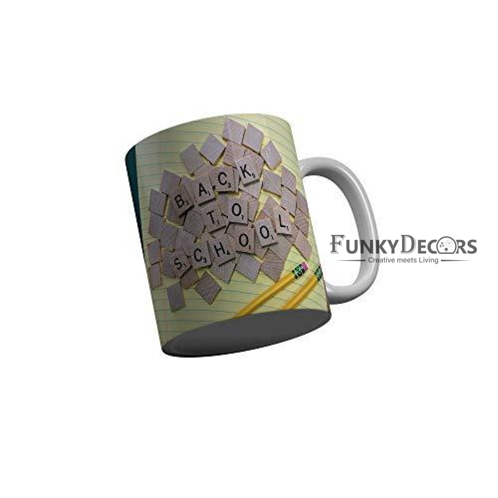 Funkydecors Back To School Childhood Memories Ceramic Mug 350 Ml Multicolor Mugs