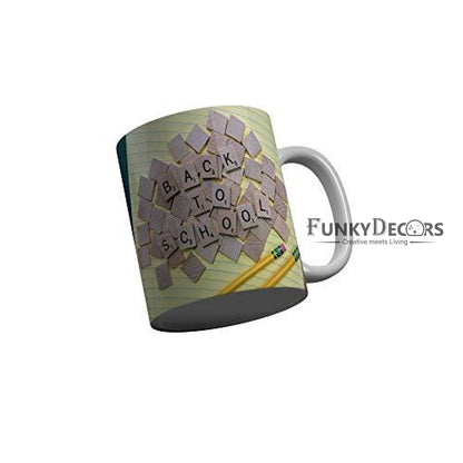 Funkydecors Back To School Childhood Memories Ceramic Mug 350 Ml Multicolor Mugs