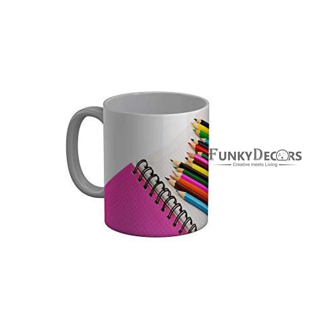 Funkydecors Back To School Childhood Memories Ceramic Mug 350 Ml Multicolor Mugs