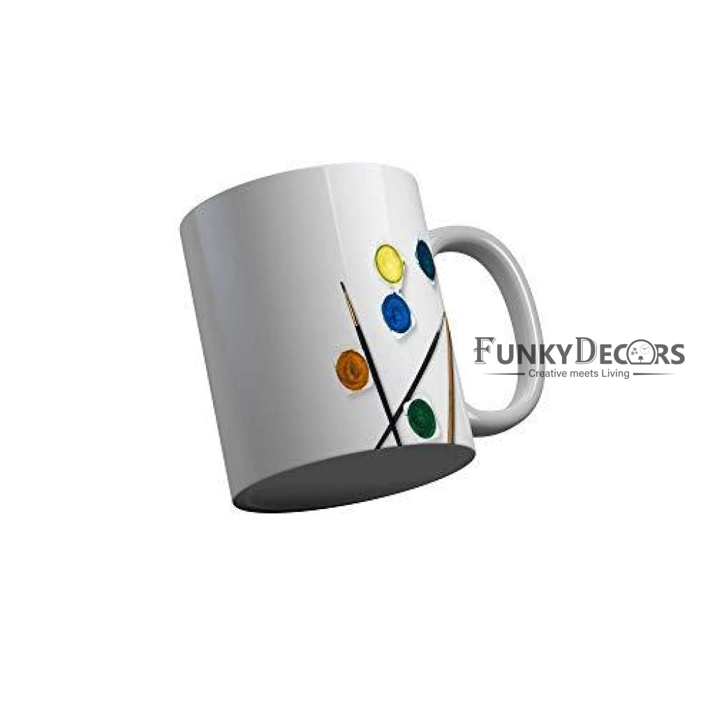 Funkydecors Back To School Childhood Memories Ceramic Mug 350 Ml Multicolor Mugs