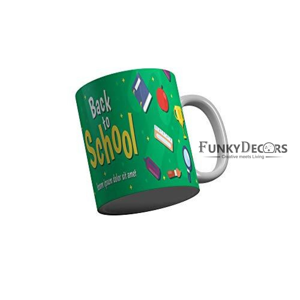 Funkydecors Back To School Childhood Memories Ceramic Mug 350 Ml Multicolor Mugs