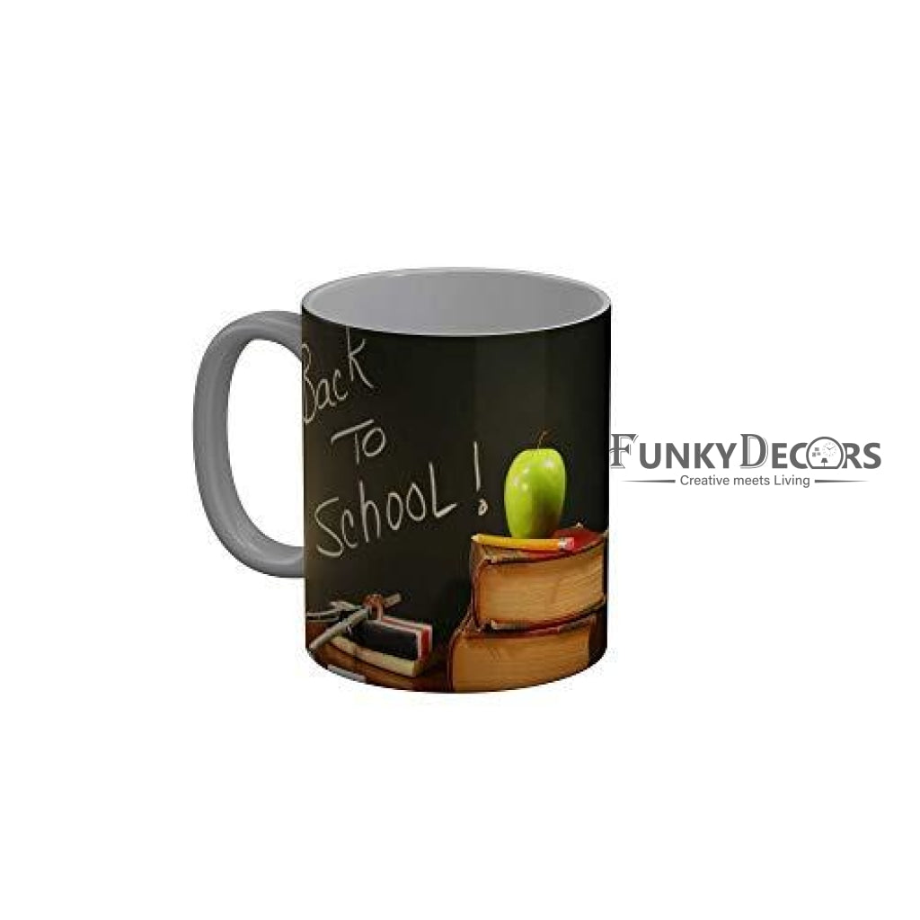 Funkydecors Back To School Childhood Memories Ceramic Mug 350 Ml Multicolor Mugs