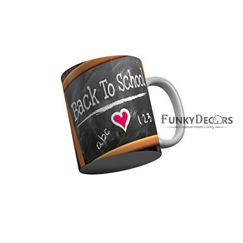 Funkydecors Back To School Childhood Memories Ceramic Mug 350 Ml Multicolor Mugs